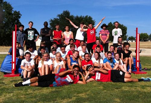 student athletes posing for group photo